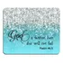  Versículo Da Bíblia Azul Brilha Brilho Mouse Pad Salmo 46:5
