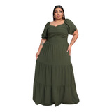 Vestidinho Longo Frisado Plus