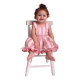 Vestidinho Para Bebe Menina Infantil Com Tiara 100 Algodão