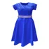 Vestido Adulto Feminino Manga Curta Rodado Renda E Pérolas