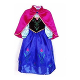 Vestido Anna Frozen Luxo Fantasia Menina