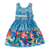 Vestido Ariel Infantil Menina