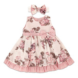 Vestido Ariele Bebê Menina Floral Luxo