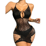 Vestido Arrastao Argola Frontal