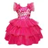 Vestido Barbie Pink Infantil Juvenil Com Laço E Glitter