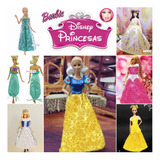 Vestido Barbie Roupa Boneca Princesa Disney