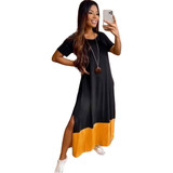 Vestido Barra Colorida Com