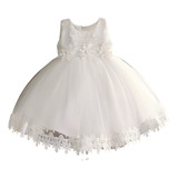 Vestido Batismo Festa Branco