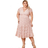 Vestido Batizado 75 Renda Festa Civil Plus Size Noiva Civil