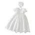 Vestido Batizado Mandrião Renda Branco Touca Bebê Papilloo
