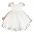 Vestido Bebe Batizado Manga Copinho Renda Tule Saia Gode P-g