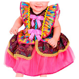 Vestido Bebe Junino Xadrez
