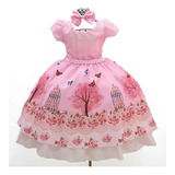 Vestido Bebe Menina Infantil Jardim Encantado Roupa Festa Lu