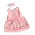Vestido Bebê Menina Lindo Xadrez Babado Com Faixa Algodão