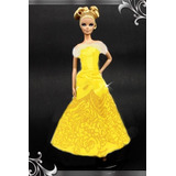 Vestido Bela   Fera   Para Boneca Barbie Princesa Disney 07