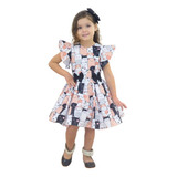 Vestido Bichinhos Baby Casual - Meninas De 6 Meses A 10 Anos