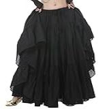 Vestido Bohe De Linho Triplo Maxi Da Astage Woman Belly Dance Full Circle Preto 16 Yard Fabric