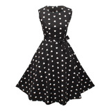 Vestido Bolinhas Retro Vintage