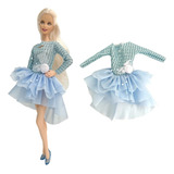 Vestido Boneca Barbie Com Sapato Festa Luxo