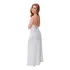 Vestido Branco Chique Com Bojo E Fenda Modela O Corpo Lindo