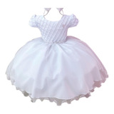 Vestido Branco Drapeado Em
