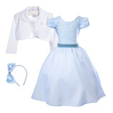 Vestido Branco Infantil Dama Batizado Comunhão
