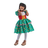 Vestido Caipira Festa Junina Infantil Luxo
