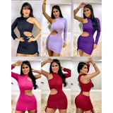 Vestido Canelado Curto Kit C/20 Envio Pra Todo Brasil