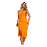 Vestido Canelado Curto Tubinho