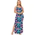 Vestido Canelado Longo Floral Elegante Estampado Moda Casual