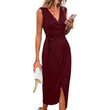 Vestido Canelado Midi Transpassado