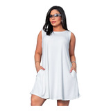 Vestido Canelado Moda Blogueira Feminino Com