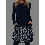 Vestido Casual Bolso Irregular