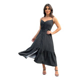 Vestido Casual Longuete Amarracao