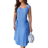 Vestido Cavado Com Bolso