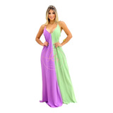 Vestido Chá Revelação Verde lilas