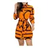 Vestido Chemise Blusa Slim Botões Manga Longa Curto Moniks