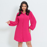 Vestido Chemise Social Mullet