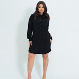 Vestido Chemise Social Mullet