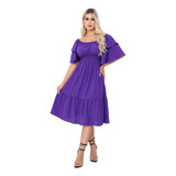 Vestido Ciganinha Midi Moda