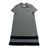 Vestido Cinza De Manga
