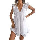 Vestido Com Decote Em V Vestido Leve Forrado Para Compromissos De Férias GG