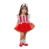 Vestido Com Laço De Bebê Luxo Com Renda Menina Natal Festas