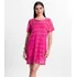 Vestido Com Sobreposição Infinita Cor Rosa