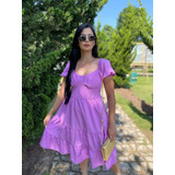 Vestido Crepinho Verao Rodado
