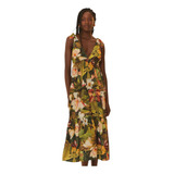 Vestido Cropped Estampado Palma