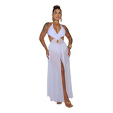 Vestido Cruzado Tule Longo