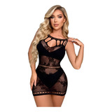 Vestido Curto Arrastao Sexy