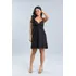 Vestido Curto Feminino Em Laise Bordado Com Alças Dialogo