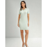 Vestido Curto Gola Polo